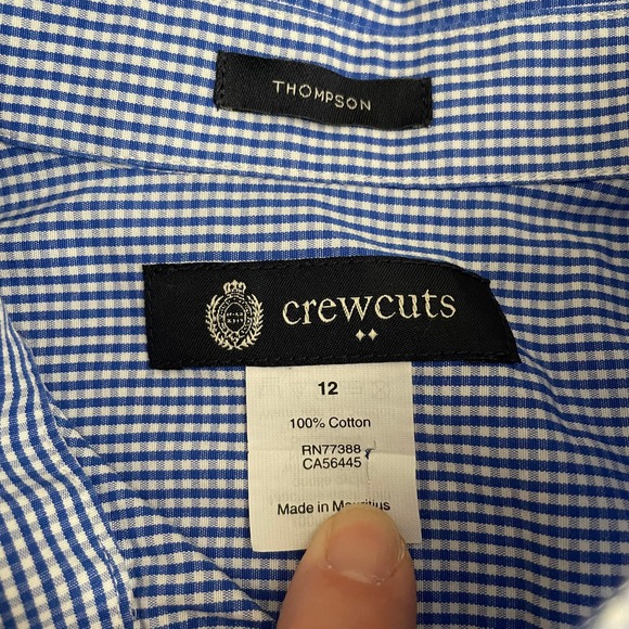 Crewcuts Thompson Button Up Shirt Boys Size 12 - Picture 3 of 3